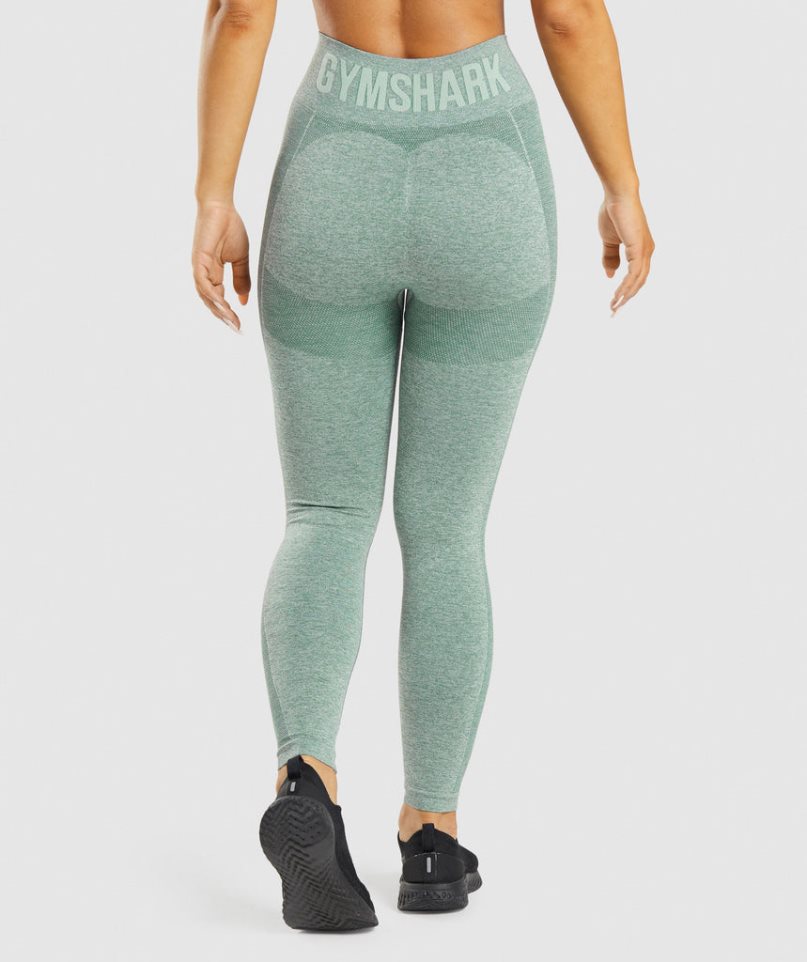 Women's Gymshark Flex High Waisted Leggings Light Green | CA 81N36D